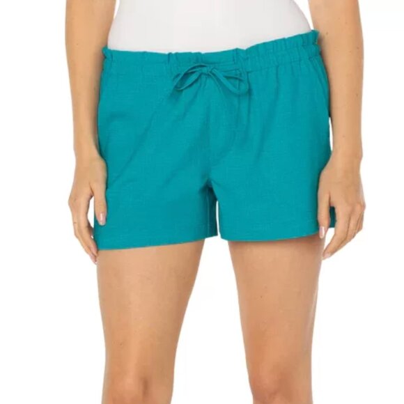 NWT Liverpool Los Angeles Lake Blue Casual Shorts Size Medium - Picture 1 of 7